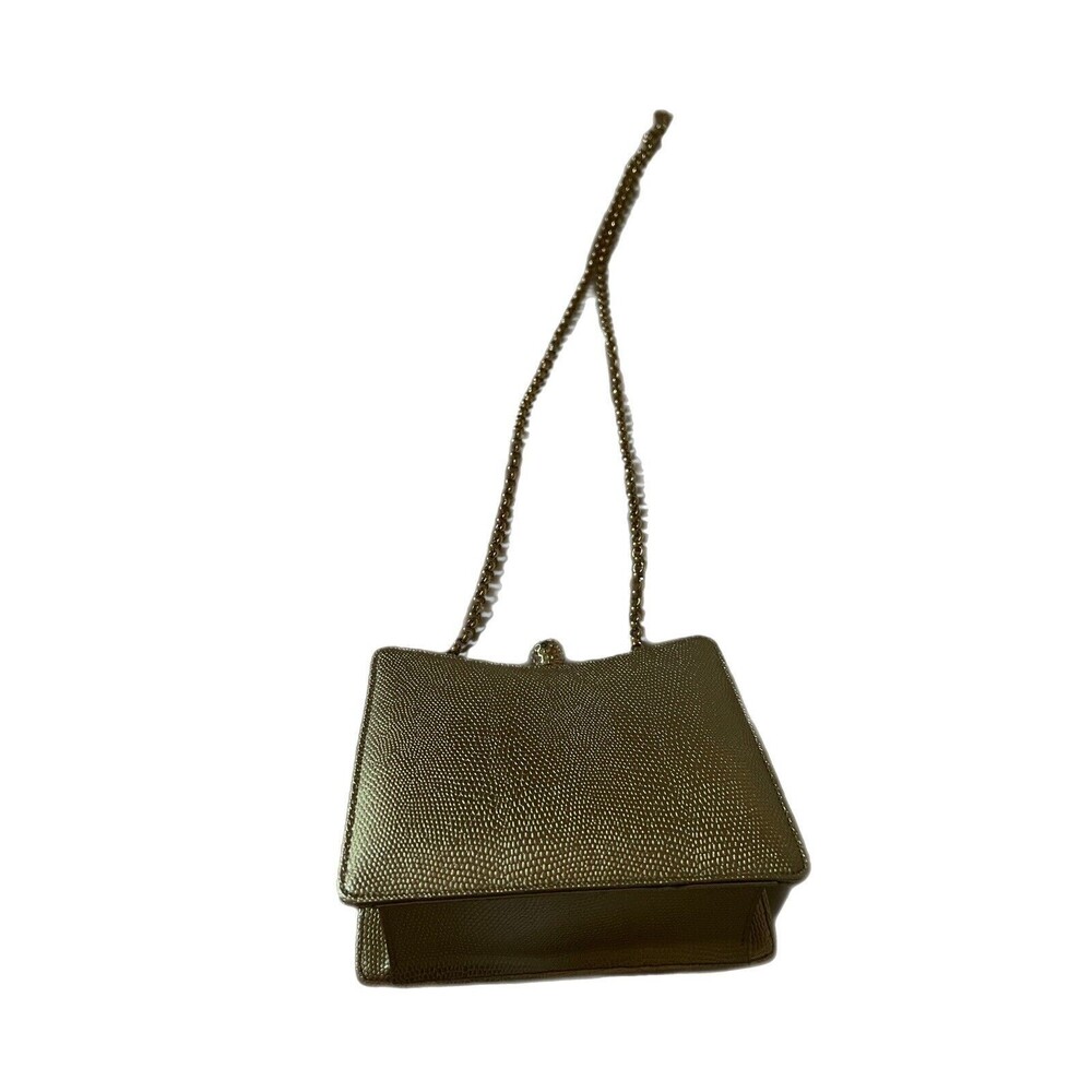 Gold Crossbody Small Evening Bag Rhinestone Closure Chain Strap